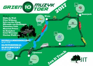 Routekaart Grien 10 Muzyk Toer 2017